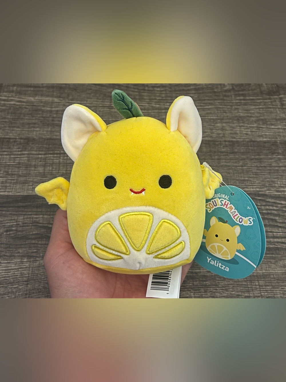 Squishmallow Yalitza The Lemon Citrus Fruit Bat Crossover squad.